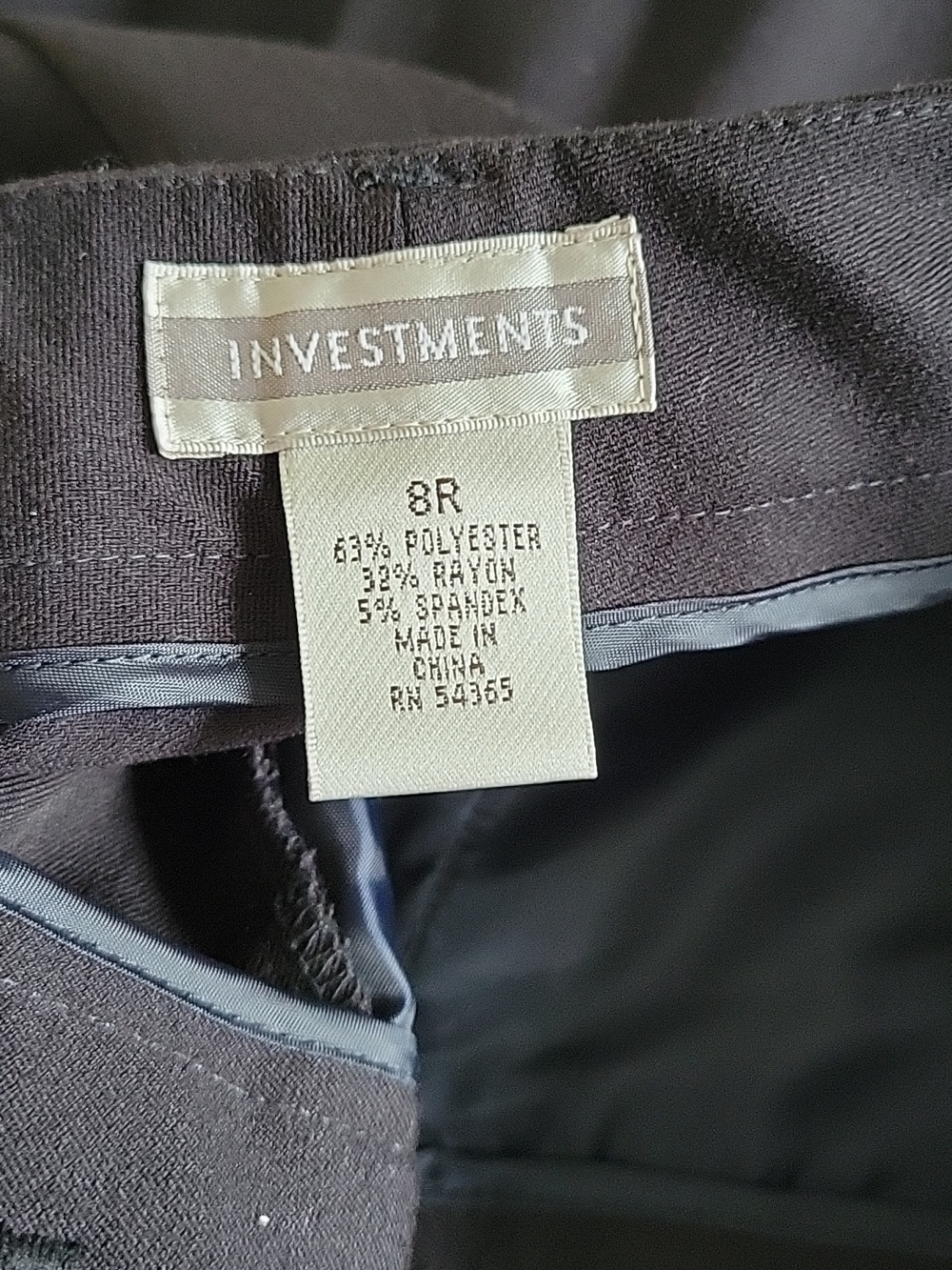 Investments Dark Dark Blue Womenss Dress Pants - Classic Tailored Style